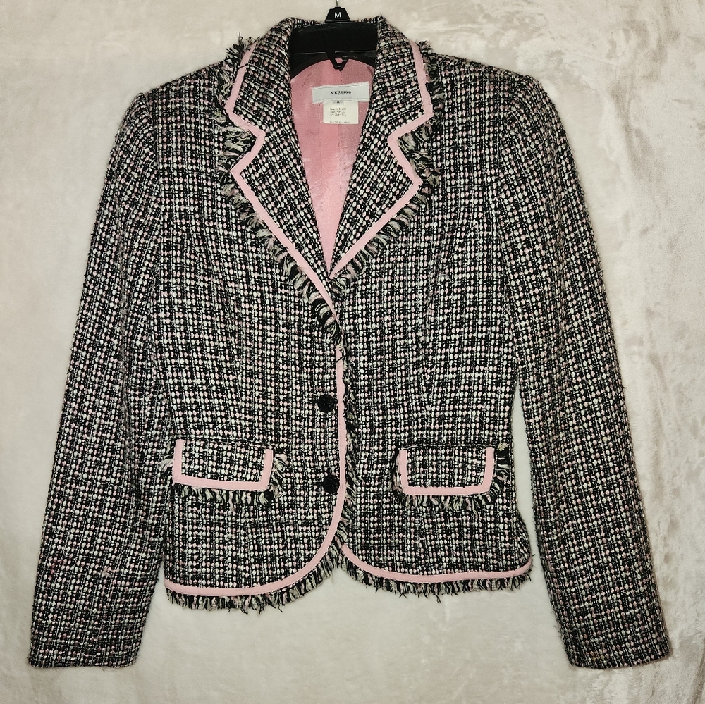 Vertigo Paris Gray and Pink Jacket size Small - Picture 3 of 7